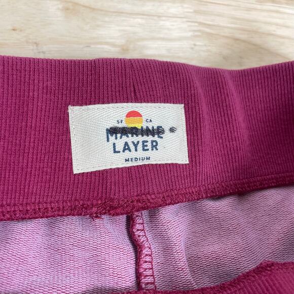 Marine Layer NWOT Joggers Sammi Cabernet Pink Size M Pockets Cozy Comfy Pant - Picture 4 of 8